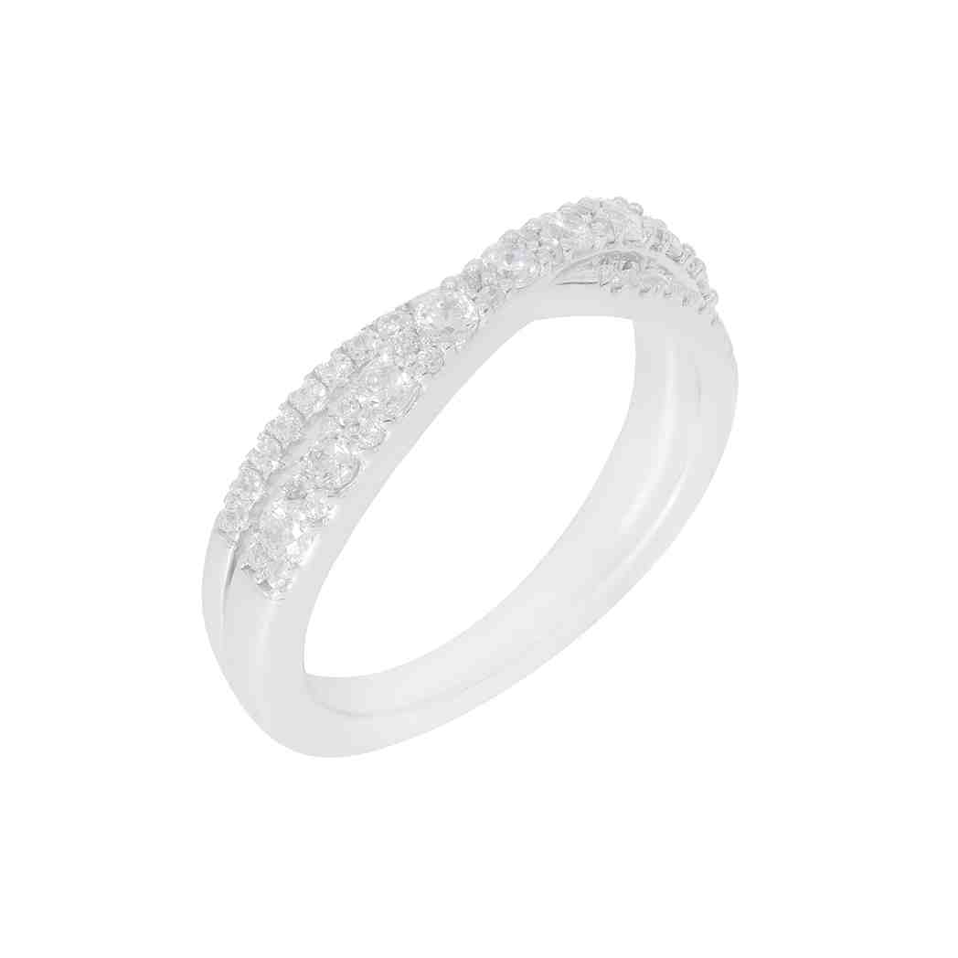 Tetra Diamond Crossover Ring LR11482A